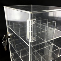 Étagère en acrylique transparente à 6 niveaux verrouillable avec présentoir pour lentilles de contact pour les magasins de détail