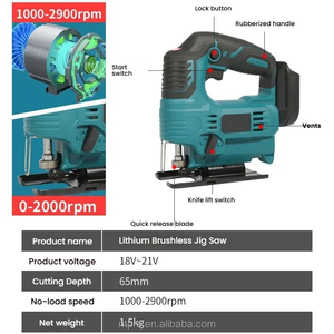 <span class=keywords><strong>Scie</strong></span> électrique multifonctionnelle au lithium Petite machine à découper pour le travail du bois Décoration intérieure Batterie électrique portable - Product Image 3