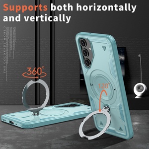 Anneau de téléphone magnétique rotatif armure appropriée étui de protection Anti-chute pour Samsung <span class=keywords><strong>Galaxy</strong></span> A16 A26 A56 A06S A06 A05 S25 - Product Image 4