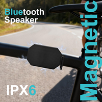 Haut-parleur sans fil portable mini rechargeable IPX6 étanche en métal magnétique 5.3, fixation magnétique pour douche et vélo