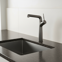 Robinet de lavabo Momali moderne et contemporain en laiton, à montage sur comptoir, avec minuterie, finition polie, haute qualité, monotrou, avec valve en céramique 5