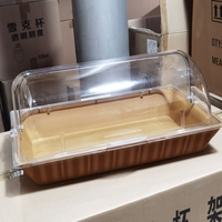 Panier à pain en plastique PP avec couvercle en PC, fournitures pour restaurants et hôtels, panier à pain rectangulaire pliable avec couvercle