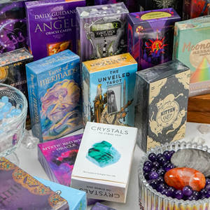 Kartu <span class=keywords><strong>Tarot</strong></span> Misteri Unik Cetak Kustom Grosir Pabrik dengan Buku Panduan Kerajinan Kristal Kustom - Product Image 2