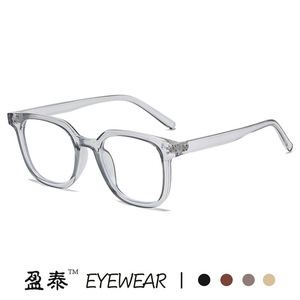 แว่นตาป้องกันแสงสีฟ้าทรงสี่เหลี่ยมกรอบเต็มยี่ห้อ Yingtai สำหรับทุกเพศ เลนส์ Plano เลนส์ PC สไตล์เรโทร - Product Image 3