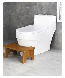 Bamboo Wooden Toilet <b>Stool</b> Non Slip Ergonomic Height Sturdy Eco Friendly for <b>Bathroom</b> Elderly Kids Squatting <b>Stool</b> - Product Image 5