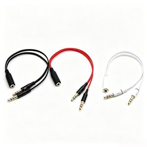 Cable <span class=keywords><strong>Adaptador</strong></span> Divisor de <span class=keywords><strong>Audio</strong></span> en Y de 3.5mm <span class=keywords><strong>Hembra</strong></span> <span class=keywords><strong>a</strong></span> <span class=keywords><strong>2</strong></span> Machos para Auriculares y Micrófono, Cable Estéreo para PC, Laptop y Auriculares de Juego - Product Image 2