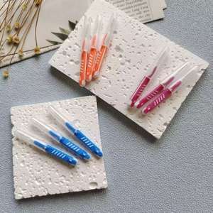 Brosse à <span class=keywords><strong>dents</strong></span> interdentaire à manche bicolore, design en forme de I <span class=keywords><strong>avec</strong></span> poils en Dupont, parfaite pour <span class=keywords><strong>les</strong></span> patients orthodontiques - Product Image 4