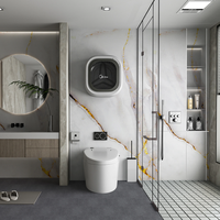 Film de transfert PVC moderne doré UV, imperméable et ignifuge, effet marbre pour cuisine, salle de bain et salon