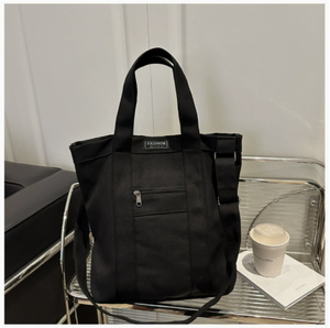 Sac à bandoulière en toile lavée rétro PEIQUAN, tendance japonaise et coréenne, couleur unie, sac fourre-tout décontracté pour le quotidien et le shopping - Product Image 5