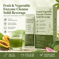 OEM ODM Fruit- en groente-enzympoeder, vaste drank, ondersteuning voor de stofwisseling, enkelvoudige porties in zakjes van 10g