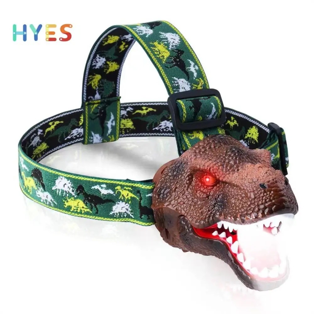 Huiye Vente Chaude Dinosaure Lampe Frontale Dinosaure Jouets Cadeaux Avec Flash Lumière En Plein Air Jouer Dinosaure Lampe Jouets Pour Adultes Enfants Garçons