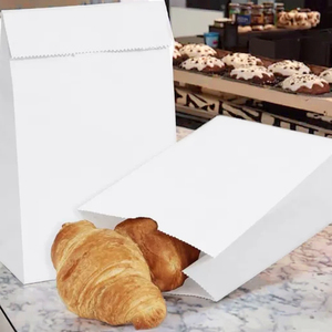 Bán Buôn Thân Thiện Với Môi Có Thể Tái Chế Cấp Thực Phẩm Kraft Túi Giấy Tùy Chỉnh In Logo Dầu Chịu Mài Mòn Tráng Sáp Cho Phục Vụ Bán Lẻ - Product Image 2