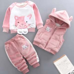 Vêtements d'hiver pour garçons et filles de 6 à 60 mois, 2022 Guangzhou, manches longues, col à capuche, respirant, vente en gros, animaux mignons, doux - Product Image 6