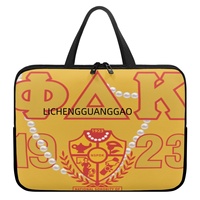 Sac de sororité portable pour ordinateur portable, fournitures de bureau, thème Sororité Nationale Phi Delta Kappas, vente en gros personnalisée