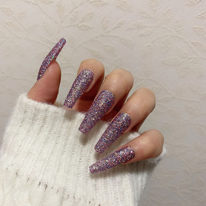 <span class=keywords><strong>Uñas</strong></span> artificiales de Ballet cegbling, <span class=keywords><strong>Color</strong></span> puro, largas, postizas, para Nail Art, venta al por mayor, 24 Uds. - Product Image 5