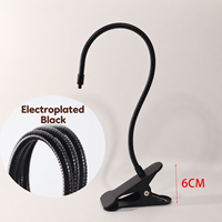 Bras flexible réglable avec fixation par pince pour lampe de table LED, lampe de lecture et lampe de travail, tube creux pour câblage interne