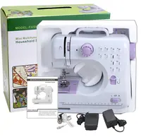 Machine à coudre portable mini pour débutants, 12 points intégrés, double fil, deux vitesses, moteur multifonction pour réparations