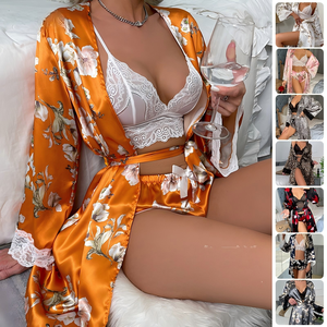 Vente en gros directe usine : Robe de nuit sexy en résille transparente pour femme, Lingerie séduisante, Cardigan, Pyjama, <span class=keywords><strong>Peignoir</strong></span> pour femme, Vêtement d'extérieur pour la maison - Product Image 1