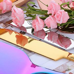Đám cưới bánh cắt đặt thanh lịch bánh cắt đặt dày thép không gỉ máy chủ cạnh tròn - Product Image 3