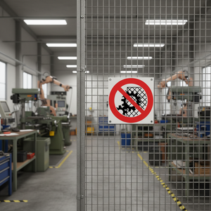 Nessun accesso alle macchine alluminio 270x270mm Made in Italy - Product Image 3