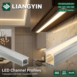 Profilo in Alluminio Estruso Serie U e V LIANGYIN per Illuminazione Lineare LED, Cucina, Armadio, Scala e Soffitto - Product Image 6