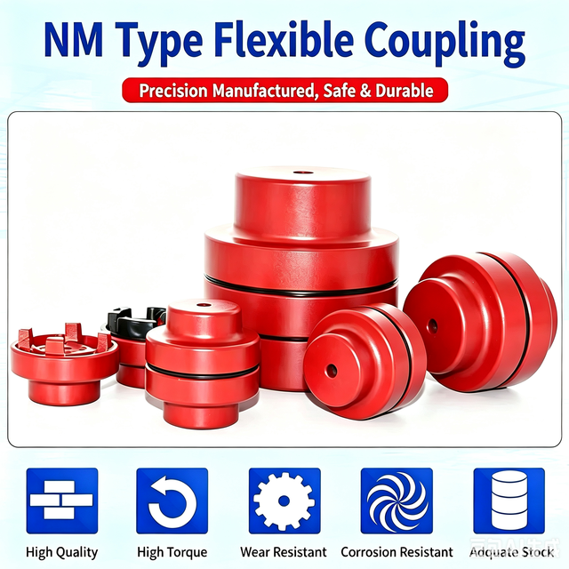 NM Flexible Disc Coupling High-Elasticity High-Precision Cast Iron Threaded Connections Single/Double-Diaphragm High-Torque 8mm