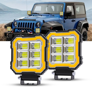 ไฟ LED สำหรับทำงาน4นิ้วสี่เหลี่ยมสีขาวกระพริบออฟโรดไฟหน้า<span class=keywords><strong>รถ</strong></span><span class=keywords><strong>ดัดแปลง</strong></span>วิศวกรรมรถแทรกเตอร์ - Product Image 2