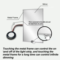 Interrupteur tactile intelligent en métal de haute qualité 12V 5A 60W avec capteur de temps et contrôle CCT pour salle de bain, induction IP20