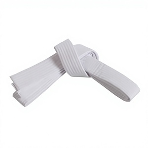 Cinturón de Karate Blanco para Adultos, Mezcla de Poliéster/Algodón, Transpirable, Diseño con Bloques de Color, Peso del Tejido 160g, Unisex, En Stock - Product Image 1