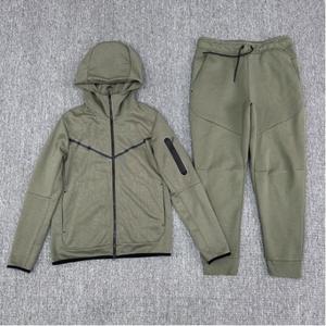 2025 Nieuwe Aanwinsten Op Maat NKLOGO Patchwork Hoodie Sweatsuit Hoodie Sweatshirt 2-delig Broekpak Heren Joggingpak - Product Image 5