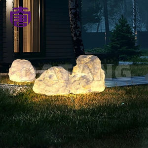 Lámpara LED 3D Grande con Forma de Piedra, Personalizada, IP65, de Resina y Fibra de Vidrio, para Decoración de Jardín, Bodas y Festivales al Aire Libre - Product Image 3