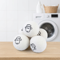 Boules de séchage en laine biologique de Nouvelle-Zélande personnalisées en gros, adoucissant pour le linge et réducteur d'électricité statique