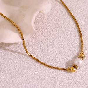 สร้อยคอจี้แฟชั่นสร้อยคอมุกเทียมทำจากสเตนเลสสตีลเครื่องประดับแฟชั่น - Product Image 2