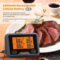 INKBIRD IBBQ-4BW – thermomètre de bureau Rechargeable Wi-Fi à dents bleues avec 4 sondes