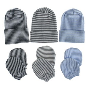 Conjunto de <span class=keywords><strong>gorro</strong></span> y manopla para bebé <span class=keywords><strong>recién</strong></span> <span class=keywords><strong>nacido</strong></span>, gorros de <span class=keywords><strong>Hospital</strong></span>, gorros infantiles, gorrito suave de doble capa para bebé - Product Image 3