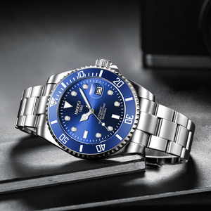 Reloj Mecánico Automático para Hombre, Modelo 2600, Correa de Acero Inoxidable, Estilo Ejecutivo, Cristal Antiguo, Calendario, Cronógrafo, Resistente al Agua - Product Image 2