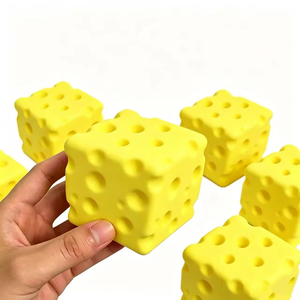 Hot Selling 7cm Yellow Cheese <b>Squishy</b> Cube Stress Relief Soft Slow Rebound PU Cheese <b>Squishy</b> Toys Squeeze Toys for Kids - Product Image 3