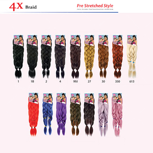 Venta al por Mayor de Fábrica, 165g, 4 Paquetes de Cabello Sintético Afro Yaki Pre-Estirado, Extensiones de Cabello para Crochet, Trenzas Africanas de 38 Pulgadas - Product Image 6