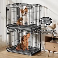 Produit pour animaux de compagnie pliable Portable voyage métal grand extérieur chien parc chenil caisse animaux Cages maisons pour chiens
