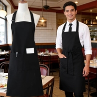 Tablier de cuisine en coton à bretelles croisées pour femme, idéal pour le barbecue et les coiffeuses