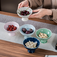 Ecologisch porseleinen taartplateau met hoge poten, fruitplateau, dipschaal, mini-appetizer schaal voor Thanksgiving, geschikt voor thuisdecoratie.