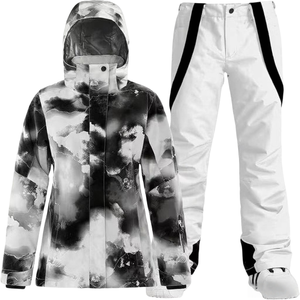 AQTQ Ensemble <span class=keywords><strong>de</strong></span> vestes et <span class=keywords><strong>de</strong></span> pantalons <span class=keywords><strong>de</strong></span> <span class=keywords><strong>ski</strong></span> pour femmes à capuche imperméable coupe-vent Snowboarding Snowsuit Snow Coat <span class=keywords><strong>Ski</strong></span> Suit Designer - Product Image 6