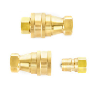 KZD ISO7241-B BSP/NPT Accouplement en laiton Coupleur de filetage rapide hydraulique à dégagement rapide