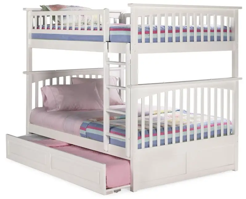 Modern design solid wood bunk bed for children with ladder