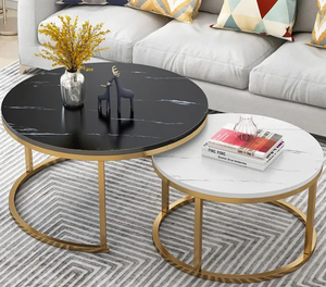 Hiện đại nhỏ Vòng đá cẩm thạch <span class=keywords><strong>Side</strong></span> End Bàn cà phê cho phòng ngủ đồ nội thất phòng khách - Product Image 3
