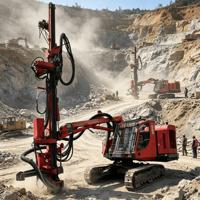 Équipement de forage de trous de mine sur chenilles, hydraulique intégral, diesel, 168 kW, modèle DX800, pour le forage de roches en surface
