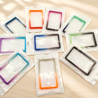 Étuis de protection antichoc en TPU à paillettes multicolores pour cartes de crédit avec blocage RFID, sans support multifonctionnel