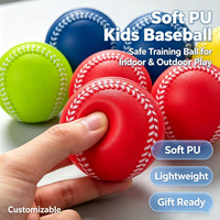 Balle anti-stress en mousse motif baseball, jouet souple à presser pour cadeaux de fête, décoration d'événements festifs, prise en charge des commandes en gros OEM ODM