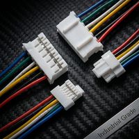 Kabel Pitch Kustom 1.0mm-2.54mm Konektor 2/3/4/5/6 Pin Plug Nylon Female JST SH ZH PH XH untuk Kabel Listrik dan Harness Kabel