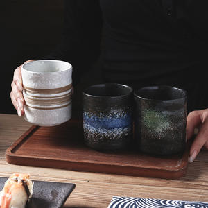Tasse à thé japonaise de 250 ml en grès, mug à café vintage en céramique, tasse à eau en argile pour bureau commercial - Product Image 5